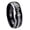Black 2 Tone Polish Edge, variant on Heart Beat forever Heart always more Concave Black Tungsten Ring 10MM