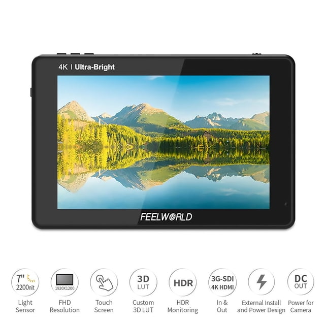FEELWORLD LUT7S PRO Video de monitor de campo de cámara DSLR de 7 pulgadas