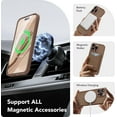 thumbnail image 3 of Magnetic for iPhone 15 Pro Max Case, [Compatible with MagSafe] [Full Camera Protection] Shockproof Protective Slim Translucent Matte Phone Case for iPhone 15 Pro Max 6.7'', Brown, 3 of 15