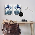 thumbnail image 3 of Bold Blue Ikebana Patterned Vase Botanical & Floral Graphic Art Gallery Wrapped Canvas Print Wall Art, Set of 2, 3 of 7
