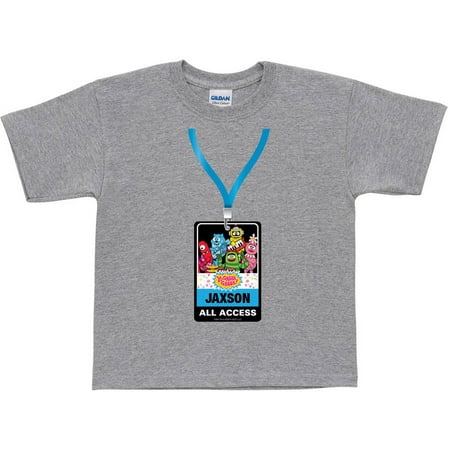 Personalized Yo Gabba Gabba Backstage Pass Kids' T-Shirt, Grey