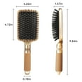 thumbnail image 5 of Hair Brush Detangles Instantly Removing Tangles, Knots, Fly Aways Exceptional Wig Brush For Hair Wraps & Weave Management Handmade Luxury Bling Crystal Paddle Brush Cute Rhinestone (White), 5 of 7