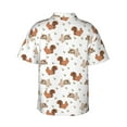 thumbnail image 3 of Balery Rabbit And Squirrel Print Men's Hawaiian Shirts Short Sleeve Beach Shirt Relaxed Fit Vacation Button Down Shirts-3X-Large, 3 of 9