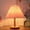 Coffee, variant on Infinitely Dimmable Table Lamp with Umbellate Flaxen Fabric Shade, Solid Wood Base, USB-Powered LED Bedside Light for Bedroom, Living Room, Office, Dorm - 1Pcs