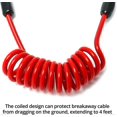 thumbnail image 5 of 4 Ft Breakaway Cable, Trailer Brake Safety Cable Spring Towing Coiled Wire, For Rv Trailer Emergency, 5 of 5
