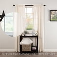 thumbnail image 6 of VHC Brands Farmhouse 84"x40" Panel Pair Creme Rod Pocket Burlap Window Curtains, 6 of 8