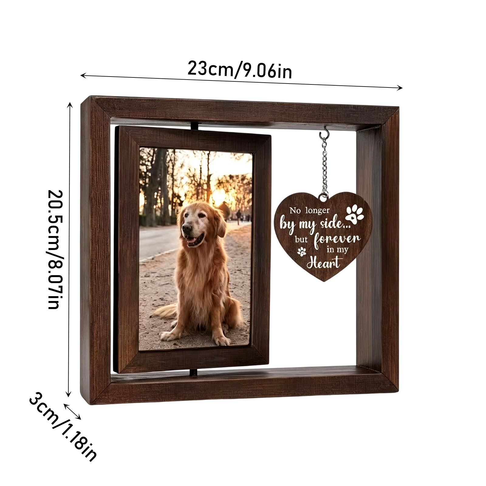Pet Memorial Gifts For Dogs Acrylic Display Rotating Wooden Picture Pet Memorial Gifts For Dogs Acrylic Display Rotating Wooden Picture