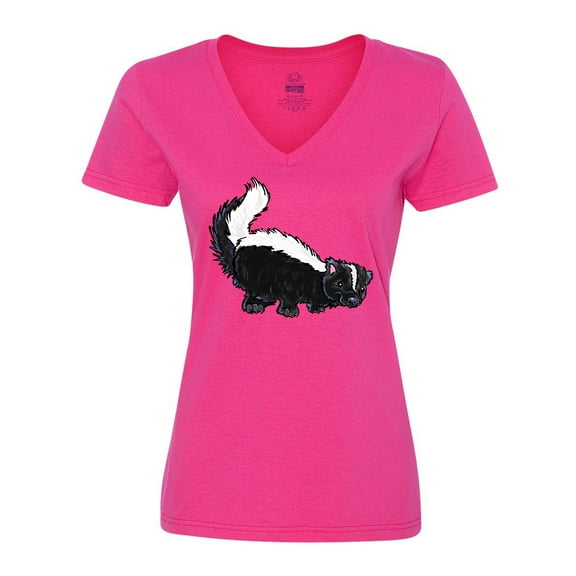 Inktastic Animals Cute Skunk Women's V-Neck T-Shirt