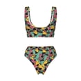 thumbnail image 5 of Daiia Angry Shark Pattern Women's Bikini Set Two Piece Swimsuit High Waisted Bikini Adjustable Straps Bikini Perfect for Beach, Pool, and Summer Vacation-Small, 5 of 9
