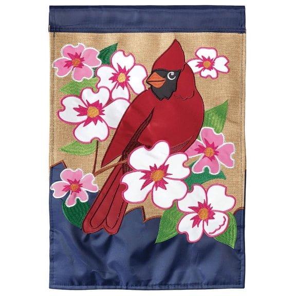 Vibrant Pink Blue Red Cardinal 29 x 42 Polyester Large Outdoor House Flag