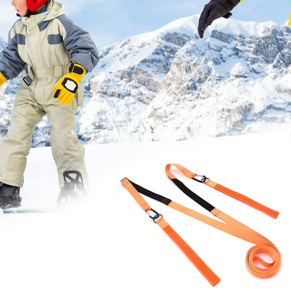 LJNYFDC Skiing Aid For Beginners 1 Set Kids Ski Belt Skating Traction Trainer Foot Tie Rope Ski Training Strong Lead Leash for Snowboard Balance and Turning