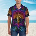 thumbnail image 2 of Balery Indian Mandalas Dragonfly Camisas hawaianas de manga corta para hombre, camisas playeras de corte holgado, camisas de vacaciones con botones,Medium, 2 of 7