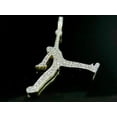 thumbnail image 2 of 1.20Ct Lab Created Diamond Jumpman Pendant Christmas 14K 2 Tone Gold Plated, 2 of 3