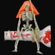 thumbnail image 4 of Inteprter Colgante de esqueleto de Halloween, adorno de vacaciones, ventana, pared, puerta, diseño de escena, Calavera, decoración colgante, accesorios, Kits de decoración para fiestas Inteprter HA068762-00, 4 of 6