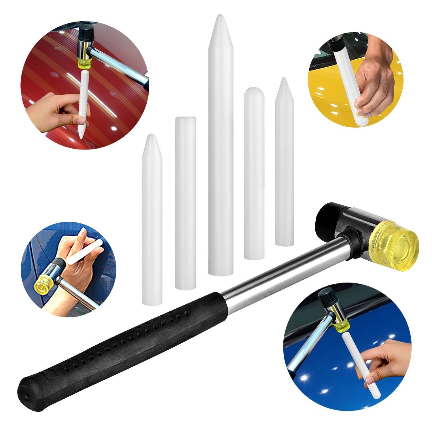 Pops a Dent Remover Tap Down Kits Dent Repair Tools Paintless Dent