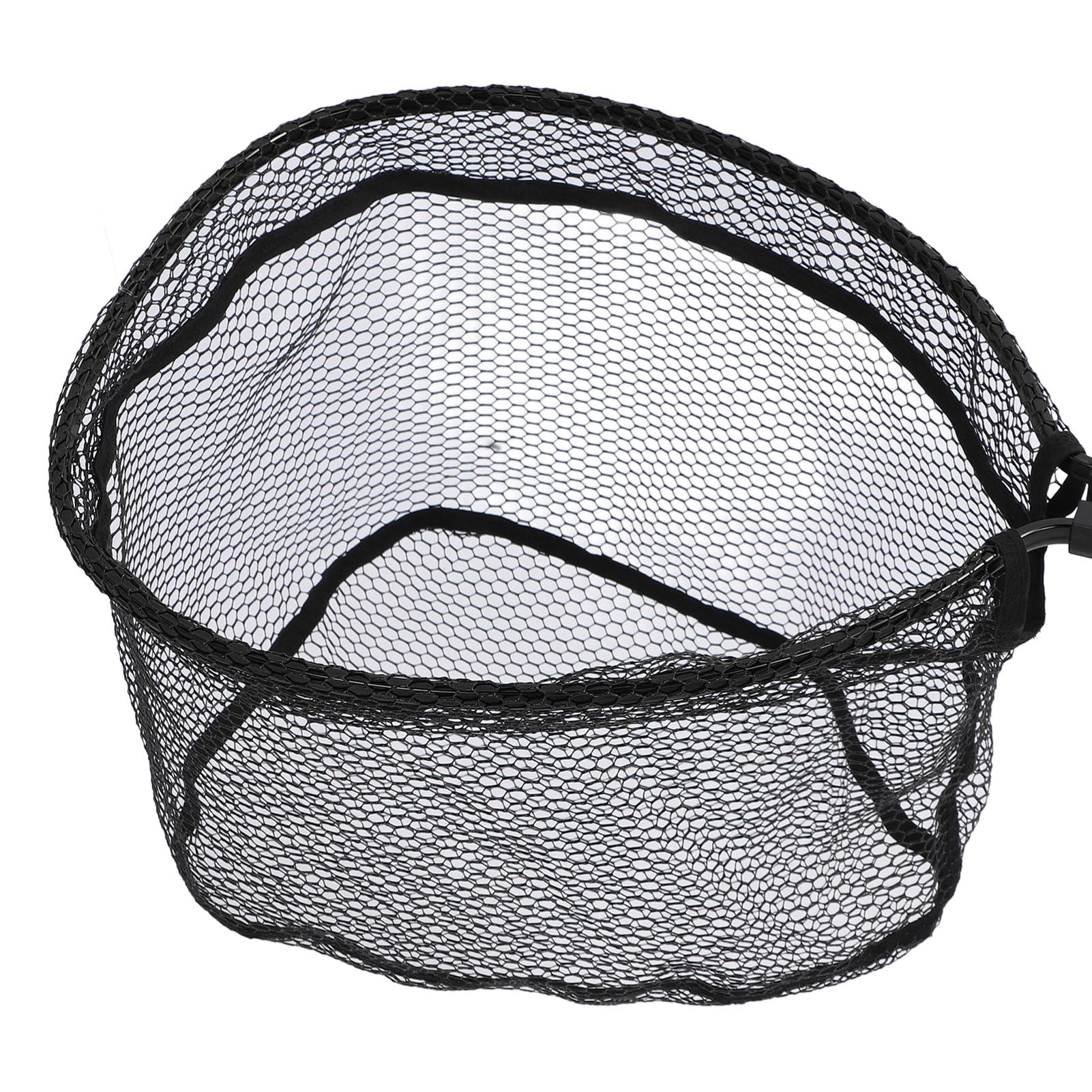 Rupoun Premium Aluminum Alloy Floating Fishing Net Fish Landing Net with Rubber Mesh Safe Catch Release Compact Foldable Portable Net 18.1 inches / 46 cm Black Edition