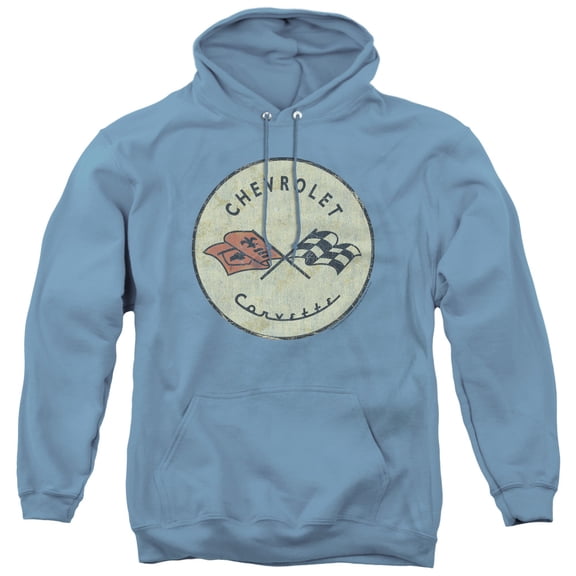 Chevrolet Old Vette Adult Pullover Hoodie Sweatshirt Carolina Blue