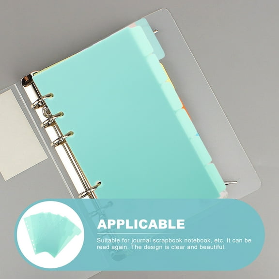 Amosfun Green Binder Dividers with Tabs for Notebook Organized Indexing and Easy Sorting