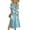 Blue ZW89, variant on Sundress Dress Women's Casual Loose A Line Crewneck Split Maxi Cover Up Holiday Beach Tropical Bohemian Shift Sun Dress Outfits with Pockets