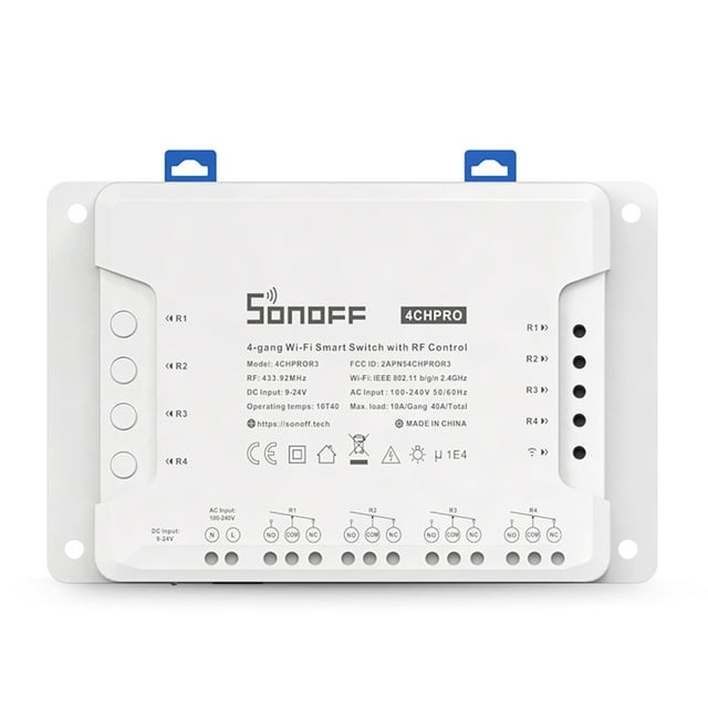 Sonoff 4CH PRO R3 ITEAD 4-Gang Wi-Fi Smart Switch With RF Control App Support Timing 3 Working Modes