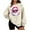 Beige, variant on Funny Graphic Sweatshirts for Women Christmas Ugly Sweatshirt Oversized Long Sleeve Crewneck Pullover Cute Santa Claus Print Tops Pink M