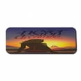 thumbnail image 1 of Saying Computer Mouse Pad, Never Stop Dreaming Romantic Phrase with Young Woman Sitting by the Beach at Sunset, Rectangle Non-Slip Rubber Mousepad Large, 31" x 12", Multicolor, by Ambesonne, 1 of 2