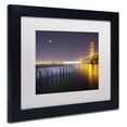 thumbnail image 3 of Trademark Fine Art "Golden Gate Pier and Stars" Canvas Art by Moises Levy White Matte, Black Frame, 3 of 5