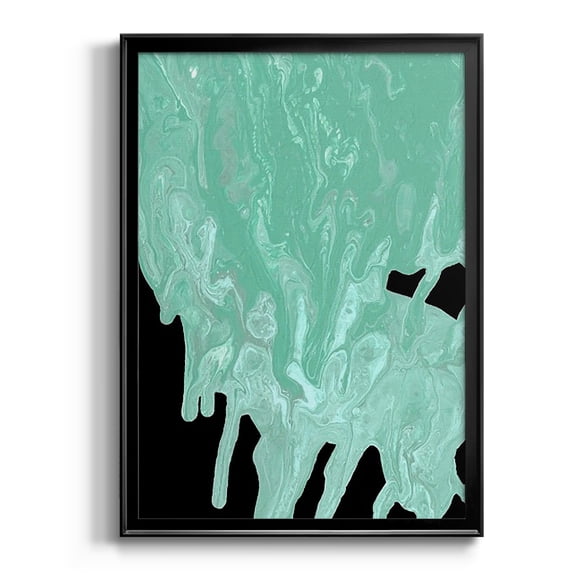 Teal Cascade I Premium Framed Print, in Gold, Black, or Silver - Ready to Hang