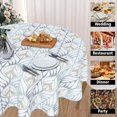 thumbnail image 2 of Outdoor Boho Tablecloth Round 60 Inch Gray and White Geometric Striped Table Cloth Washable Modern Bohemian Table Cover Decorative for Home Kitchen Dining Indoor Party Picnic Home Decor, 2 of 6