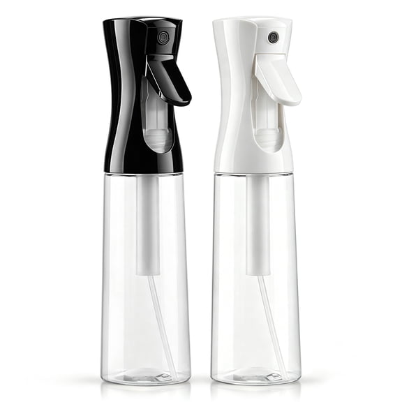 MORGLES Spray Bottles 2 Pack, Fine Mist Trigger Sprayer for Cleaning, Plants, Hair Care & Home Use, Plastic