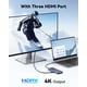 thumbnail image 3 of Estación de acoplamiento Selore 12 en 1 USB C con 3 monitores triples HDMI, 3 of 8