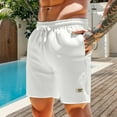thumbnail image 2 of NAFUU Men's Casual Shorts Summer Shorts For Men Elastic Waist Drawstring Texture Short Mens Beach Vacation Shorts With Pockets Lightweight Trouser, 2 of 4