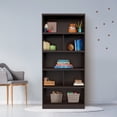 thumbnail image 4 of Mobi Librero 80cm Madera Nikola Chocolate 5 Entrepaños Organizador Mobi Muebles Moderno, 4 of 7