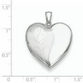 thumbnail image 3 of Sterling Silver Rhodium-plated Flower Heart Locket QLS624 (24mm x 24mm), 3 of 3