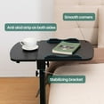 thumbnail image 4 of Adjustable Overbed Table with Wheels, Rolling Laptop Desk for Bed, Sofa, or Hospital Use, Black, 4 of 16