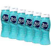 Zest Hydrating Body Wash Shower Gel Aqua Scent with Vitamin E 18 fl oz Pack of 6