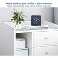 thumbnail image 3 of Mesita de Noche Multifuncional Muebles con 3 Cajones y Estante de Almacenamiento, Mesa Auxiliar, Gabinete de Noche para Dormitorios, Sofás, Camas, Oficinas, 3 of 9