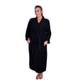 thumbnail image 1 of Puffy Cotton Adult Unisex Kimono Bath Robe Natural Soft Cotton - Black, 1 of 6