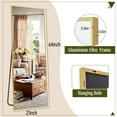 thumbnail image 4 of BEAUTYPEAK 64"x21" Full Length Mirror Rectangle Body Dressing Floor Standing Mirrors, Gold, 4 of 10