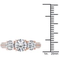 thumbnail image 4 of 2-1/4 Carat T.W. Diamond Three-Stone 14kt Rose Gold Engagement Ring, 4 of 5