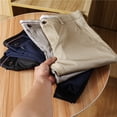 thumbnail image 4 of Pantalones casuales de negocios para hombre, de pierna recta, elásticos, transpirables y de mezcla de lyocell y algodón, 4 of 5