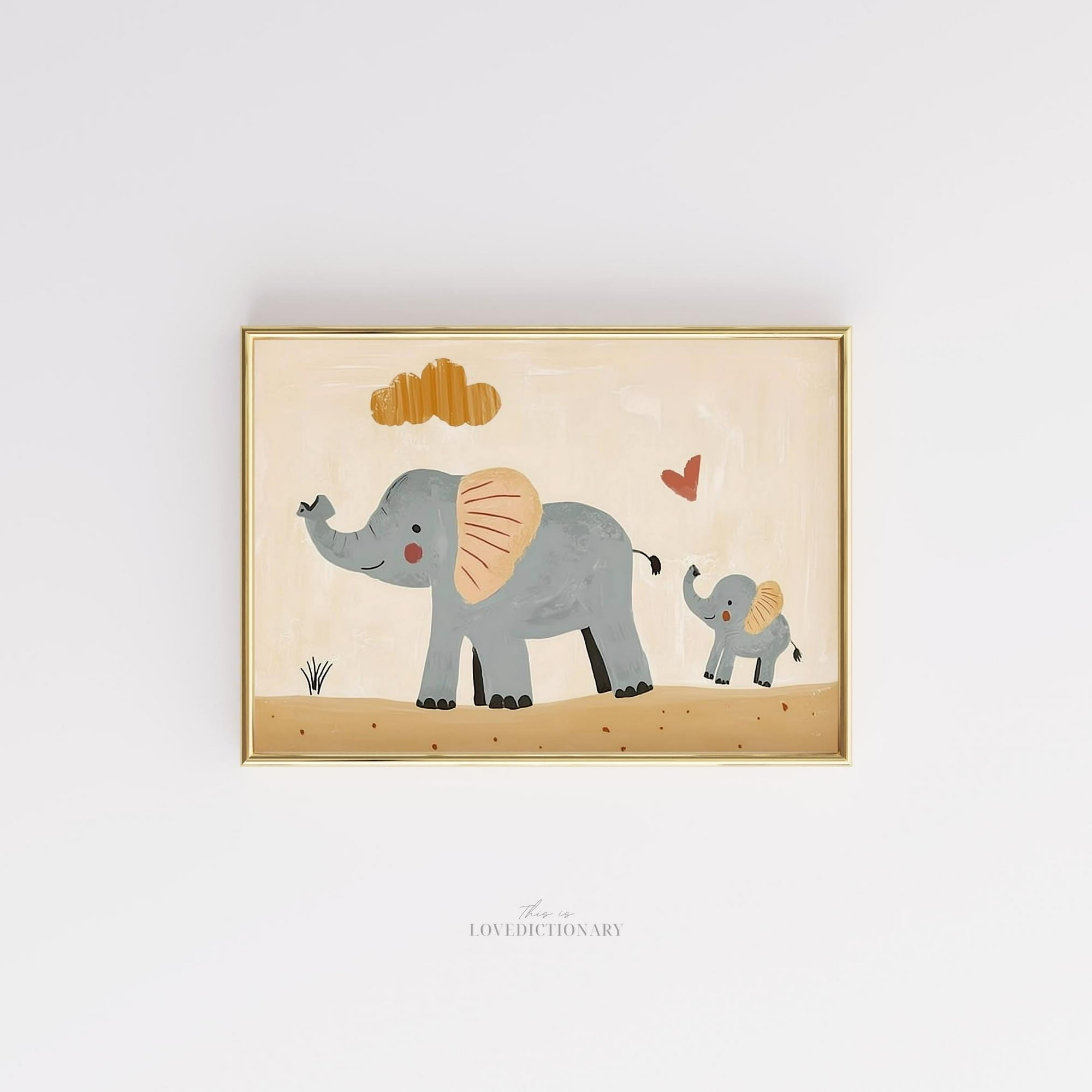 Nursery Wall Art For Kids Cute Illustration For Playroom Toddler Room Poster Baby Room Decor Whimsical Childrens Wall Print, Poster Only