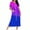 Blue, variant on Women's Long Knitted Bathrobe Zipper up Comfortable Full Length Gradient Homewear Sleepwear with Pocket Yellow