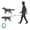 Blue, variant on BIMZUC Hands-Free Dog Leash Nylon Training Walking Crossbody Pet Leash with Reflective Stitching Adjustable for Small Medium Large Dogs, Black Color, Single Dog Leash Version