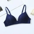 thumbnail image 2 of YYDGH Full Figure Minimizer Bra for Women T Shirt Brasieres Underwire Lightly Lined Plus Size Push Up Padded Smoothing Full Coverage Bra Navy Blue M, 2 of 5