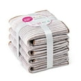 thumbnail image 6 of TOWN & COUNTRY PLAY 4-Piece Striped Reversible Terry Brights Bath Towel Set, 30"x58", 100% BCI Cotton, Plush & Absorbent 550GSM, Mocha Brown, 6 of 9