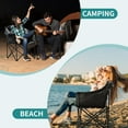 thumbnail image 6 of ABORON Oversized Folding Camping Chair, 2-Pack Padded Moon Round Chair for Adults, Foldable Saucer Recliner with Cup Holder & Carry Bag, Supports up to 500lbs, 6 of 7
