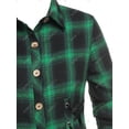 thumbnail image 3 of Camisa Talla Extra Asimétrica a Cuadros y Cordones Rosegal Blusas Tallas Grandes, 3 of 5