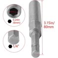thumbnail image 3 of FYBTO 1/4" Quick-Change Hex Shank 6mm Nut Setter Driver Drill Bit, 80mm Length Metric No-magnetic 1Pcs-0624, 3 of 5