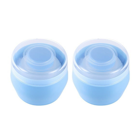 2pcs Polvo portátil Puff Bebé Niños Cuerpo Talco Polvo Puff con cajas de almacenamiento